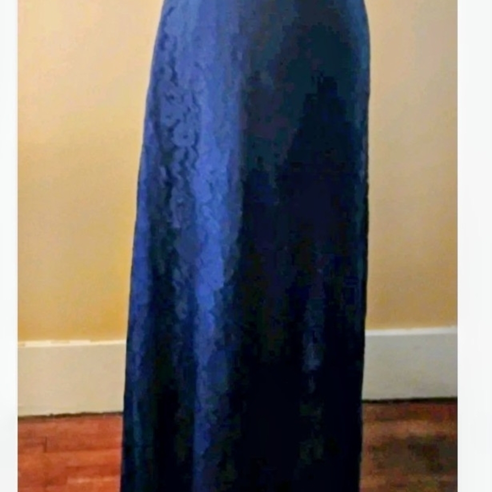 Bari Jay Navy Lace Maxi Skirt